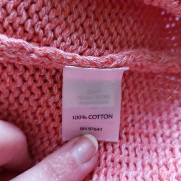 J. Jill Sweater Orange Long Small Missy Cotton Spring Color Excellent Condition - Picture 7 of 7